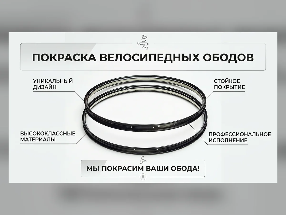 Покраска велосипедных ободов