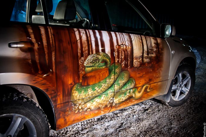 Аэрография на автомобиле Suzuki Grand Vitara
