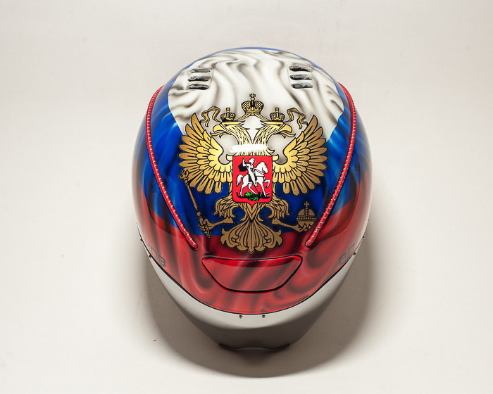 Велосипедный шлем Российский флаг и герб