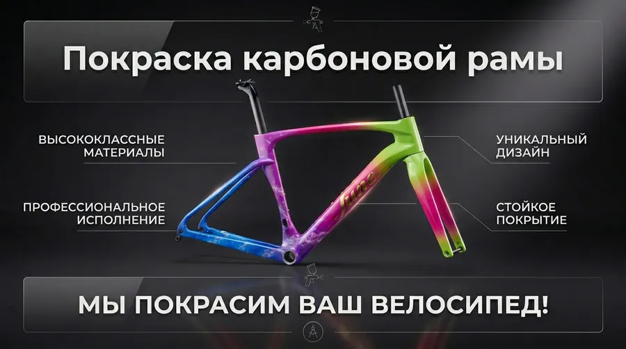 Покраска карбоновой рамы